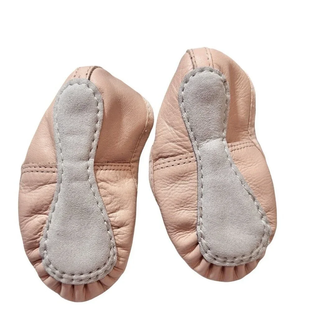 BALERA Leather Full-Sole Ballet Shoe Girls Size 7CM Pink Style B40 Dance Lyrical